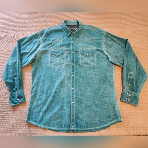 WRANGLER 20X MEN'S XL LS PEARL SNAP SHIRT EXCELLENT CONDITION!! 👀🔥🔥🤠